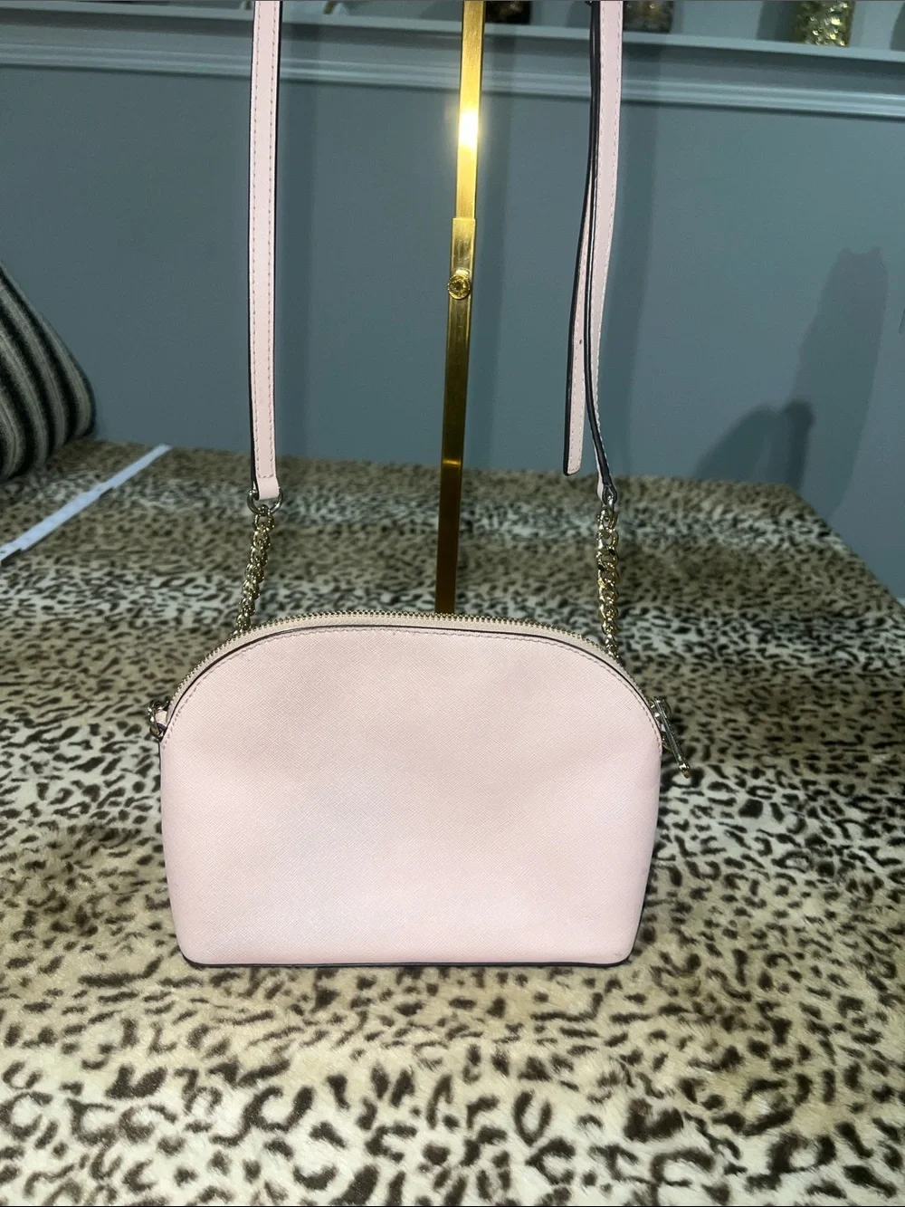 Michael Kors Light Pink Dome Crossbody Bag